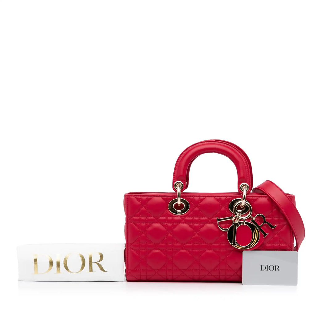 Dior borsa media Lady D-Joy rossa